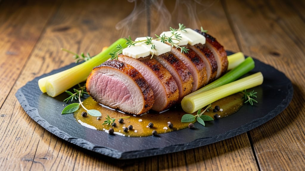 Berkshire Pork Rack Recipe: Clockwork Sear for Juicy Pink Hearts and Crispy Celery Crowns