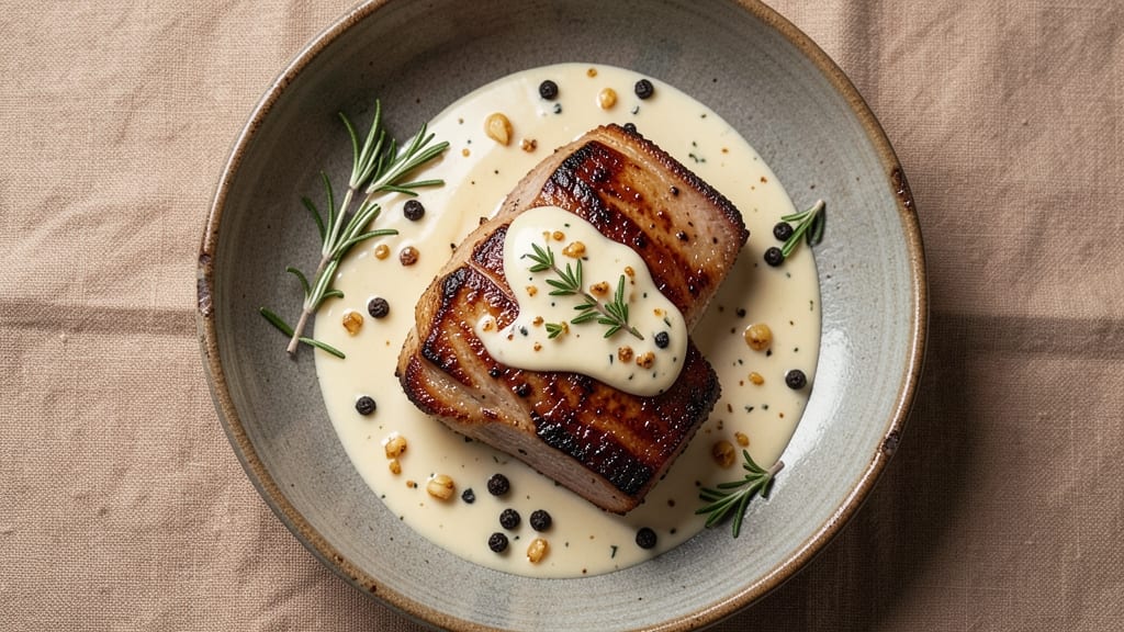 Chef's Pork Recipe: Savory Herb Butter Crust and Juicy Pink Centers