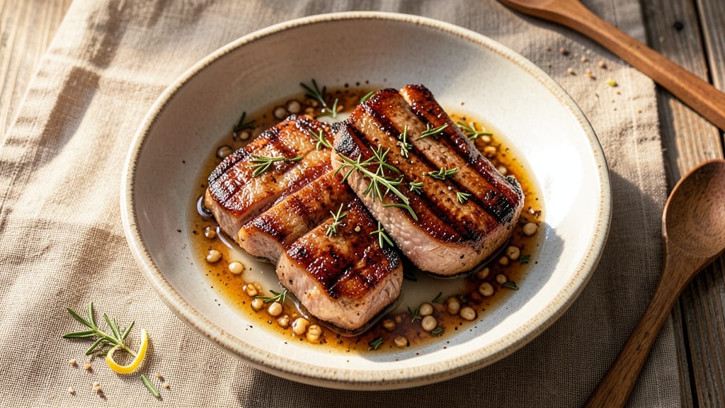 Broiled Pork Chops Recipe: Juicy Pink Centers with Caramelized Edges