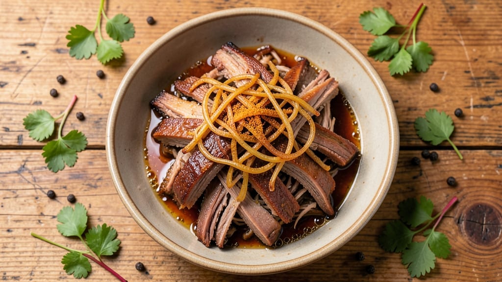 Best Ever Pulled Pork Recipe Oven: Crispy Celery Crowns Over Sweet Vinegar Glaze