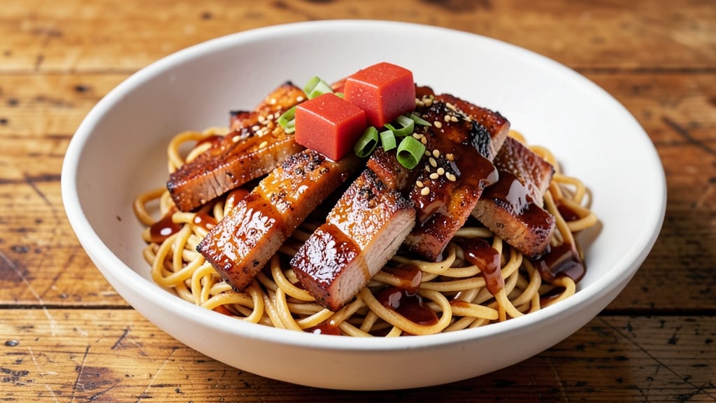 Char Siu Pork Noodles Recipe: Cantonese BBQ Pork Over Chewy Egg Noodles