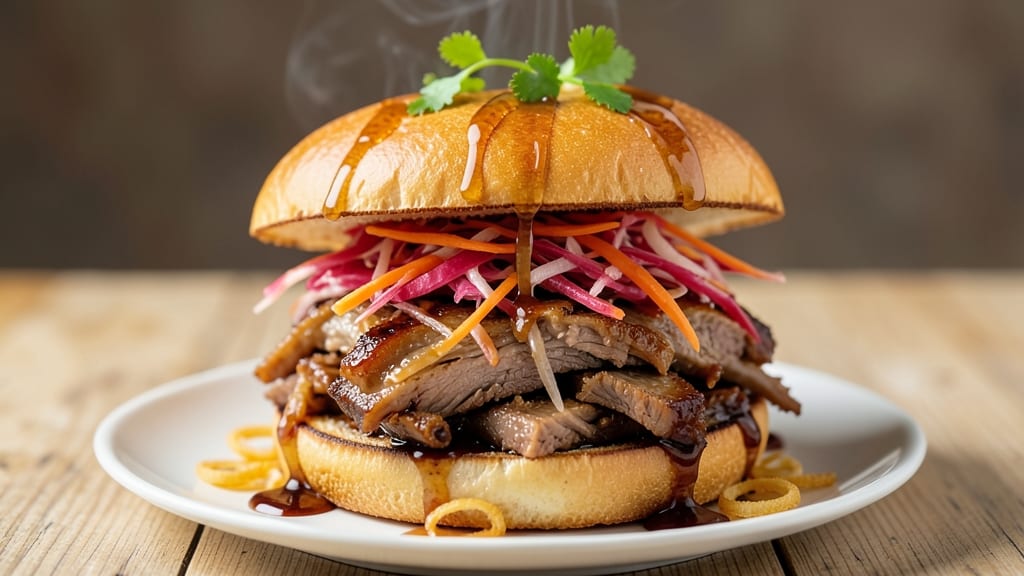 Asian Pulled Pork Sandwich Recipe: Smoky-Sweet Shreds With Crispy Rice Paper Wraps
