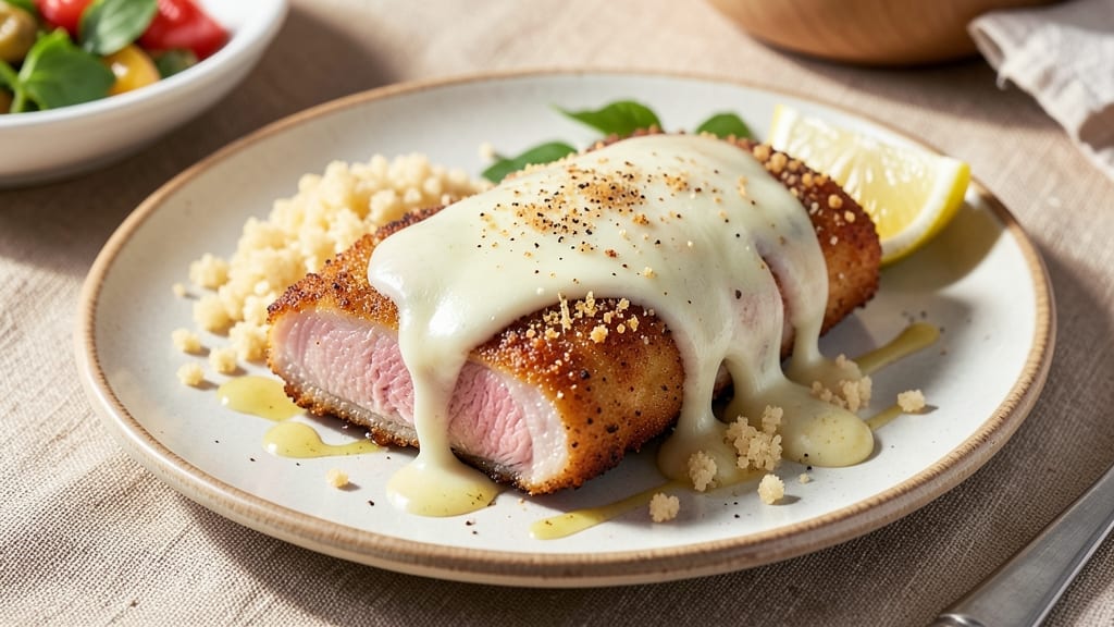 Cheesy Pork Cutlet Recipe: Golden Crispy Crust with Melted Cheese Inside