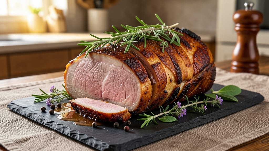 Berkshire Pork Loin Roast Recipe: Herb-Infused Crust Locks in Juicy Pink Centers