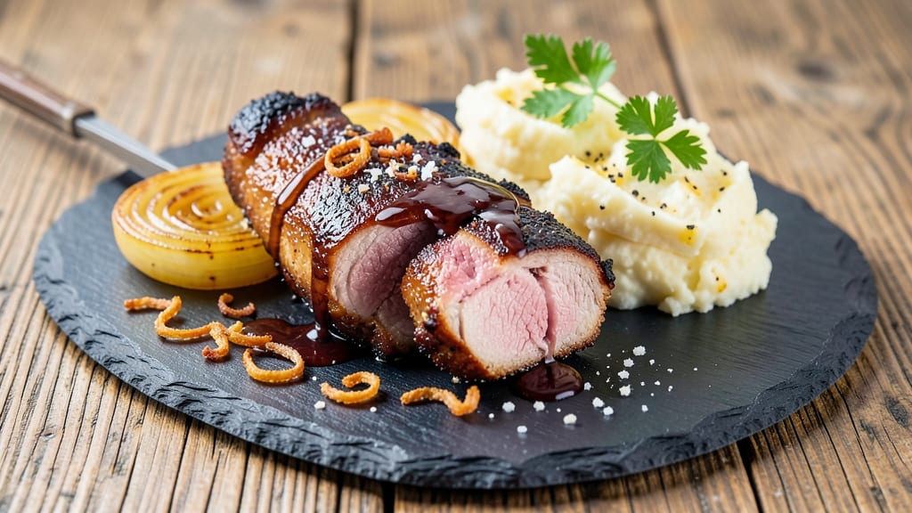 Bavarian Pork Chops Recipe: Pan-Seared Crispness with Caramelized Onion Topping