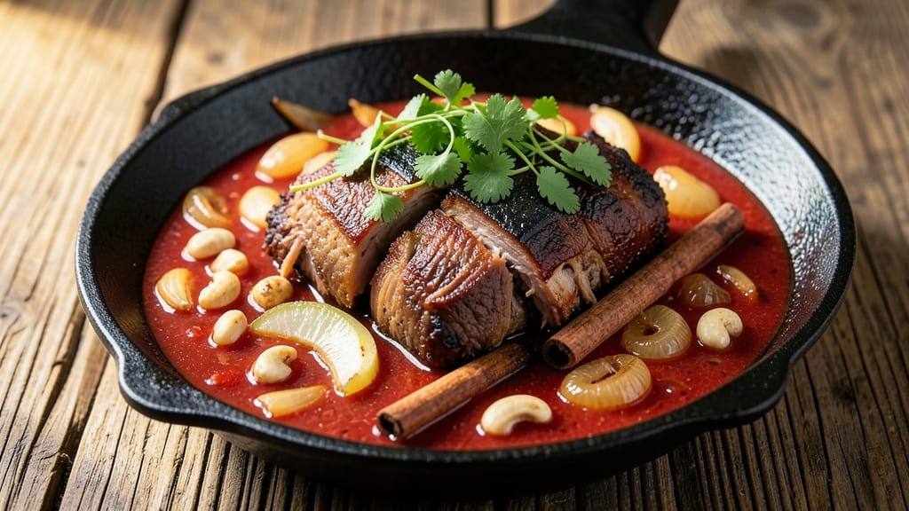 Pork Vindaloo Recipe Anglo-Indian Style: Fiery Tomato and Vinegar Simmered to Deep Flavor