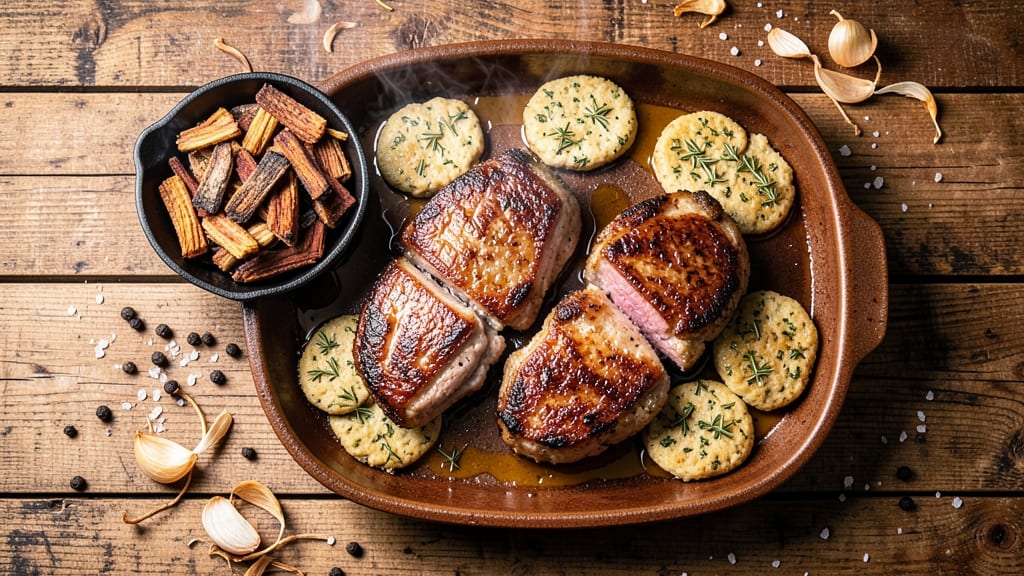 Baked Smoked Pork Chops Recipe: Smoky Crisp Bark Over Juicy Pink Centers
