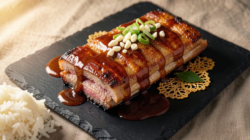 Boneless Country-Style Pork Ribs Asian Recipe: Five-Spice Glaze and Celery Crown Crunch