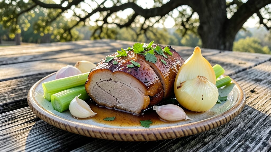 Boneless Pork Shoulder Picnic Recipe: Crowd-Pleasing Shreds With Celery Crown Crunch