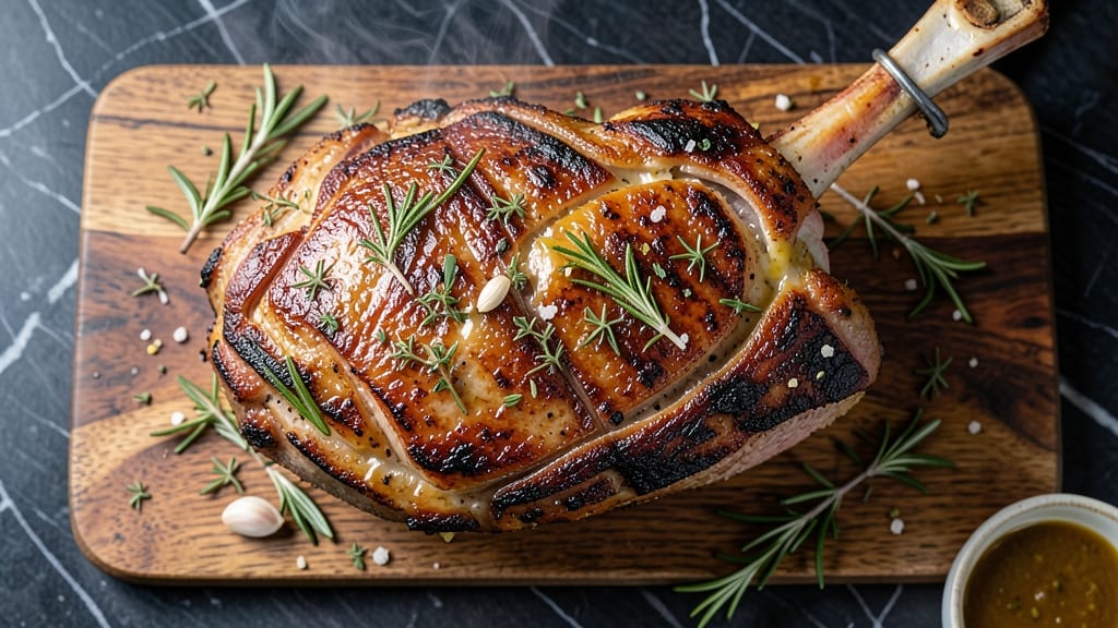 Bone-In Pork Sirloin End Roast Recipe: Herb-Crusted Roast With Juicy Pink Hearts