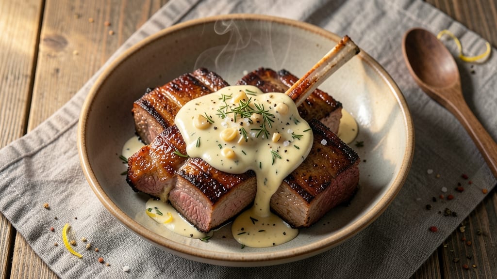 Bone in Pork Loin Chops Thick Cut Recipe: Herb-Crusted Sear for Juicy Pink Centers