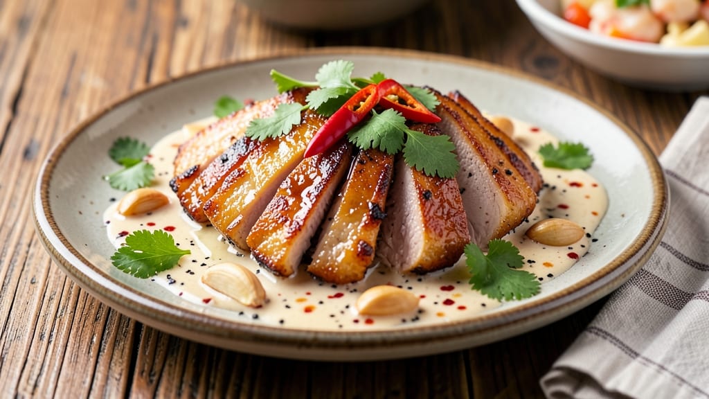 Bicol Express Pork Belly Recipe: Smoky Vinegar-Shredded Crispy Celery Crowns