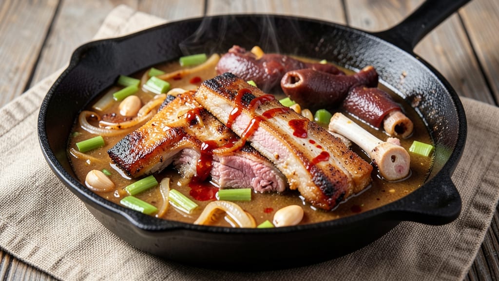 Pork Menudo Without Liver Recipe: Herb-Infused Stew With Celery Crown Crunch