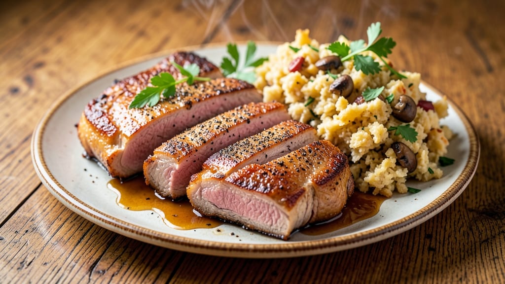 Baked Pork Chops and Stove Top Stuffing Recipe: Juicy Pink Centers and Crispy Celery Crowns