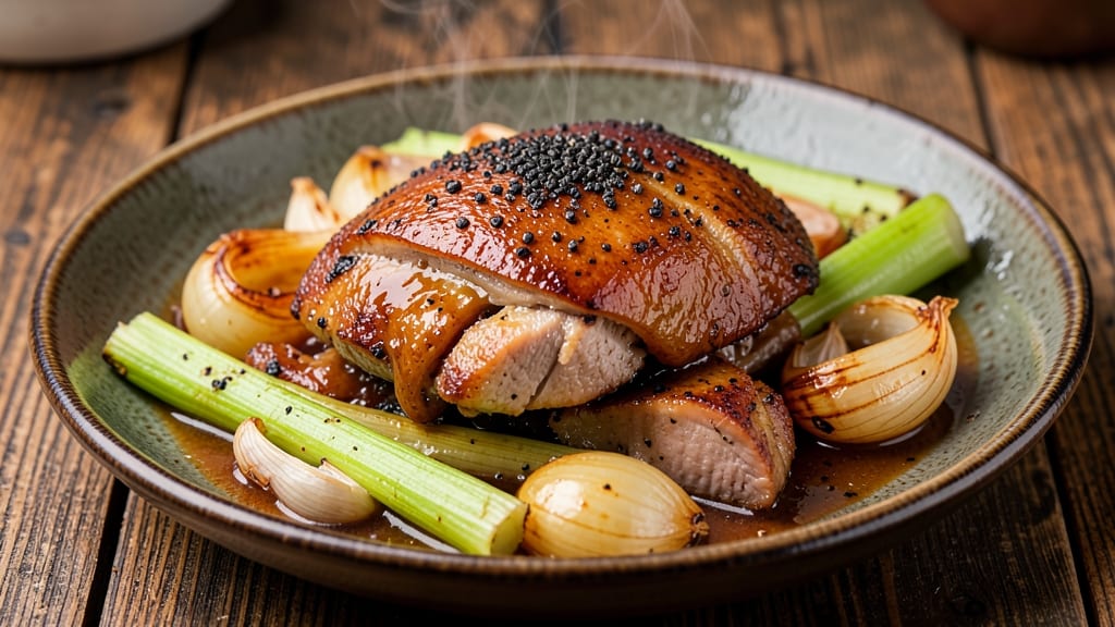 Pork Cushion Meat Recipe: Crock Pot Magic With Spiced Celery Crown Topping