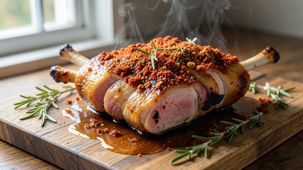 Barbecue Rack of Pork Recipe: Smoky, Sweet, and Crispy Celery Crown Magic