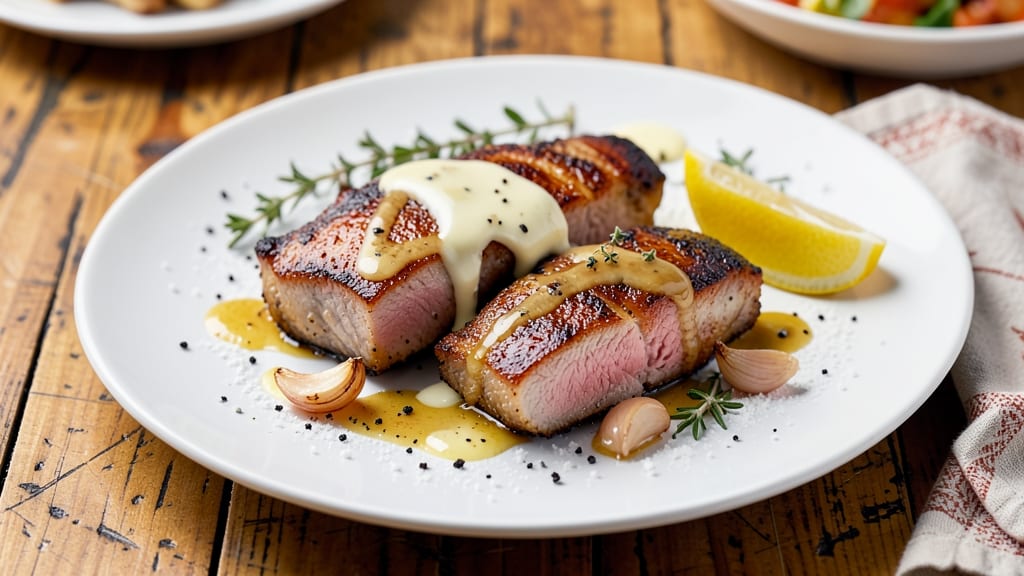 Buttery Garlic Pork Chops Recipe: Golden Crust, Juicy Pink Hearts