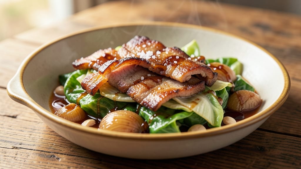 Cabbage and Salt Pork Recipe: Southern-Style Braised Cabbage with Crispy Pork