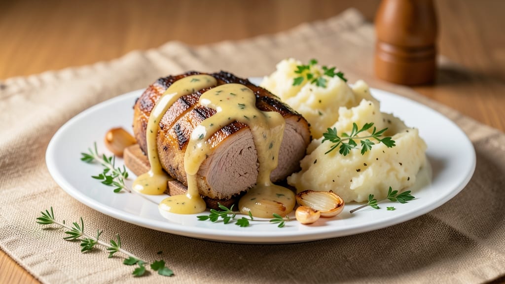 Buttery Garlic Herb Pork Tenderloin Recipe: Herbed Butter Crust Locks in Juicy Flavor