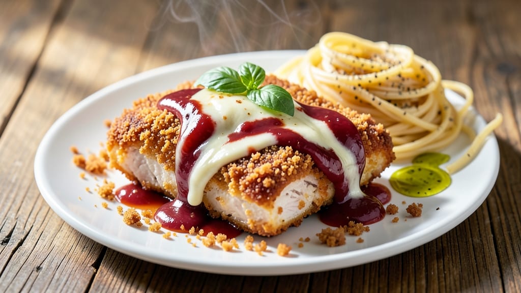 Chicken Parmesan With Pork Rinds Recipe: Crispy Crunch Over Melty Cheese Heaven