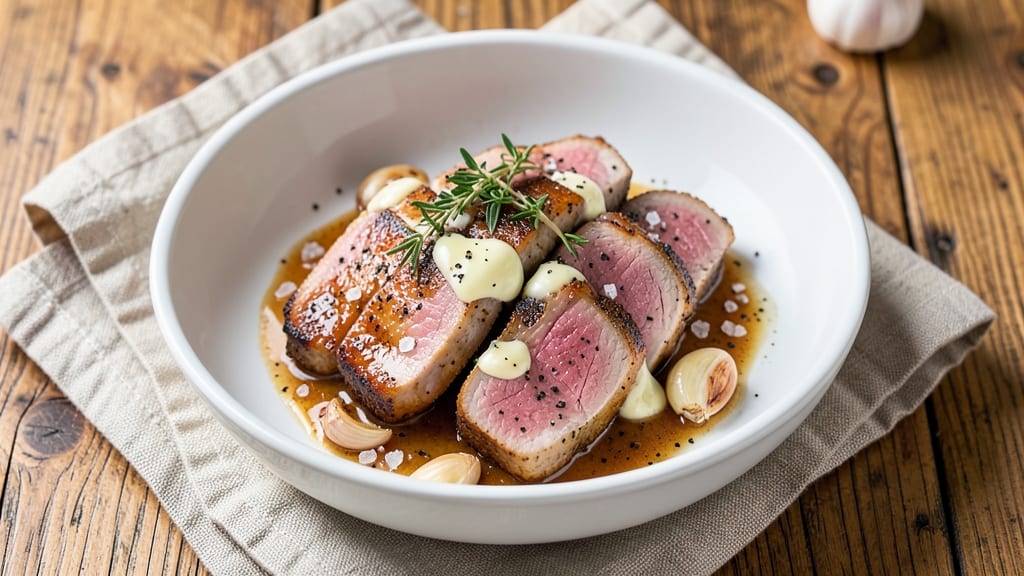 Wild Pork Tenderloin Recipe: Smoky Garlic Butter Sear for Juicy Pink Cores