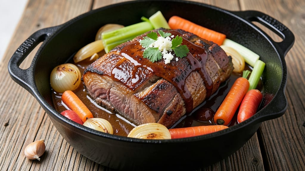 Pork Pot Roast Recipe Stove Top: Stove-Top Shreds With Celery Crown Crunch
