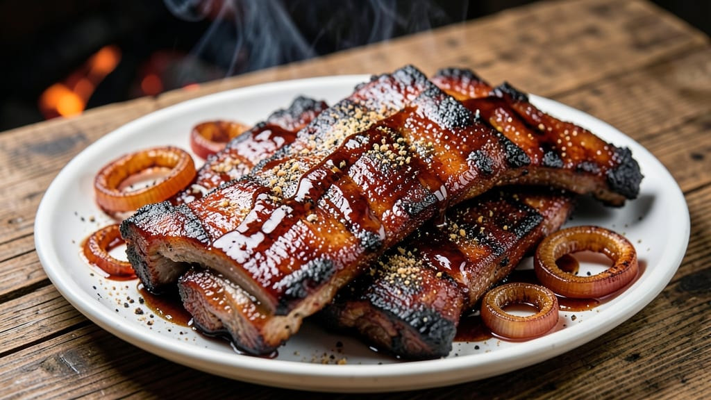 Charcoal-Grilled Pork Ribs Recipe: Smoky Crust and Juicy Fall-Off-Bones Tenderness