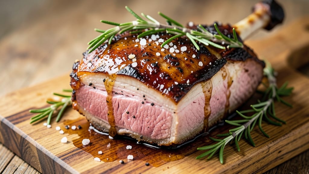 Bone-In Pork Leg Roast Recipe: Smoky Bark and Juicy Pink Centers