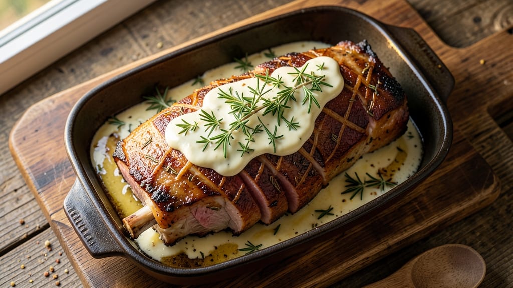 Bone-In Pork Loin End Roast Recipe: Herb-Crusted Roast With Juicy Pink Centers