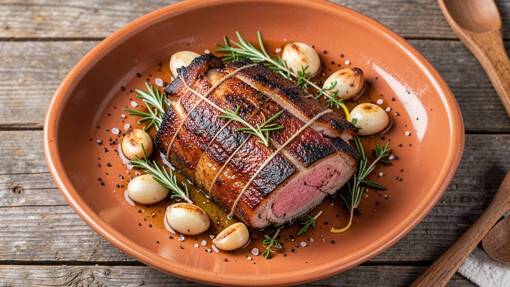 Boneless Rolled Pork Shoulder Recipe: Herb-Crusted Roast With Juicy Pink Hearts