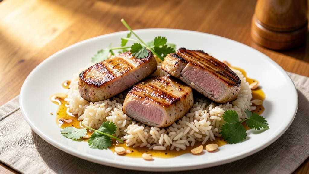 Boneless Pork Chops and Rice Recipe: Garlic Butter Sear and Fragrant Jasmine Rice Pairing
