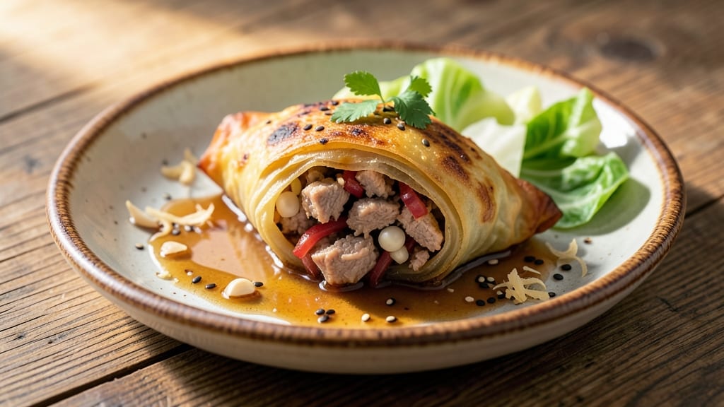 Baked Pork Egg Rolls Recipe: Crispy Tortilla Wraps Stuffed With Savory Filling