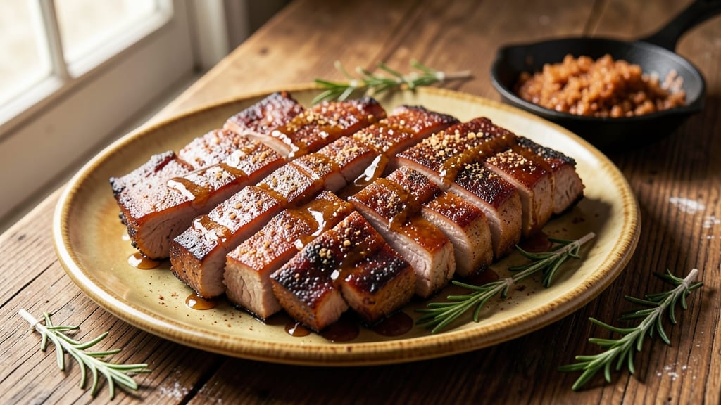 Boneless Pork Loin Country Style Ribs Oven Recipe: Celery Crown Crunch Over Smoky Herb Gravy