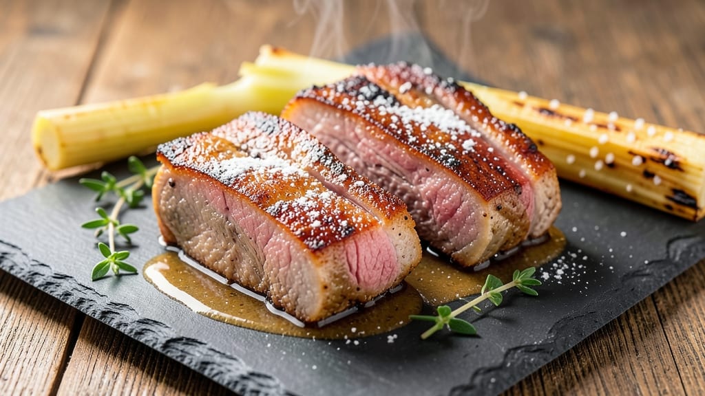 BJ's Double Bone-In Pork Chop Recipe: Celery Crown Crunch Over Smoky Garlic Gravy