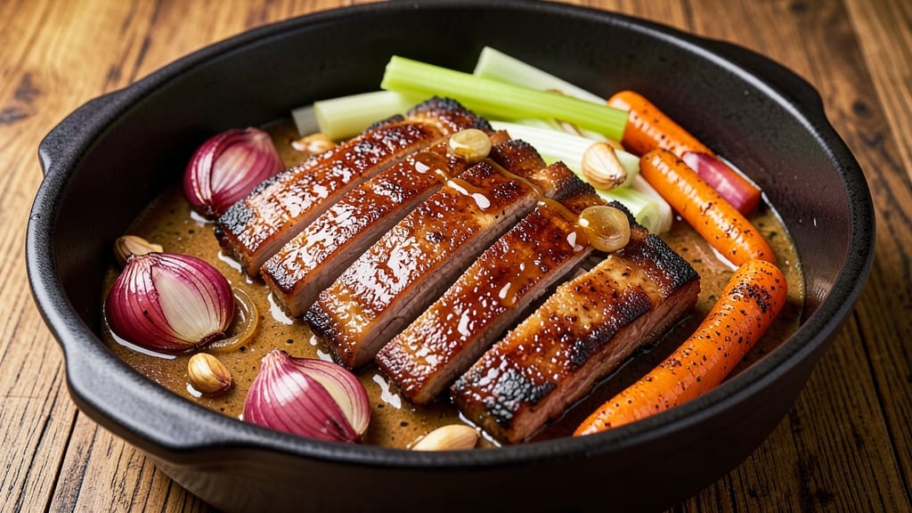 Braised Boneless Country-Style Pork Ribs Recipe: Slow-Cooked Melting Tenderness With Celery Crown Crunch