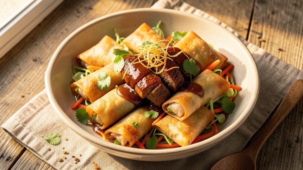 BBQ Pork Spring Rolls Recipe: Crispy Wraps Stuffed With Smoky Sweet Filling