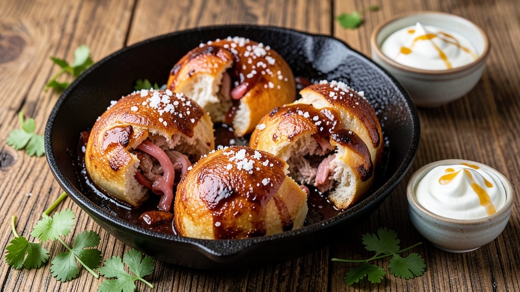 Baked Barbecue Pork Buns Recipe: Flaky Buns Stuffed With Smoky, Melty Filling
