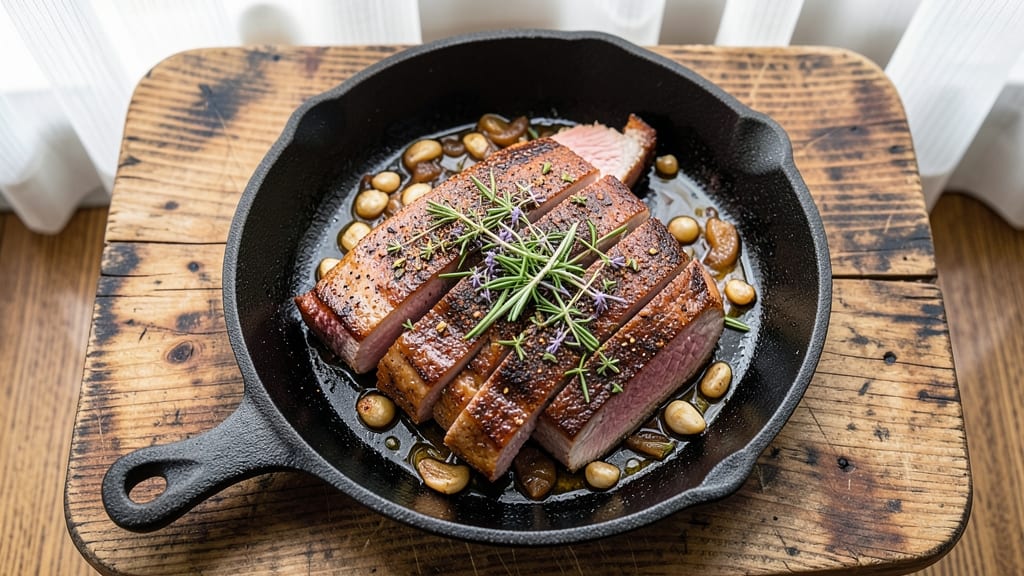 Pork Tenderloin Blackstone Recipe: Cast-Iron Crispy Bark and Juicy Pink Cores